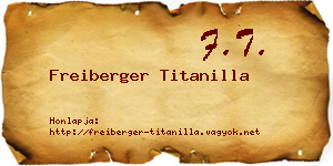 Freiberger Titanilla névjegykártya